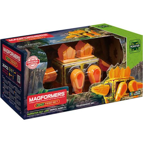 MAGFORMERS Магнитный конструктор 716001 Dino Tego set, MAGFORMERS