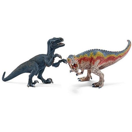 Schleich Коллекционный набор фигурок Schleich "Динозавры" Т-рекс и Велоцераптор, малые