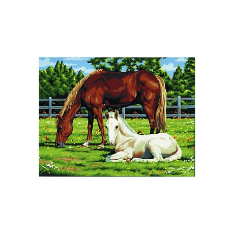 Royal&Langnickel Картина по номерам на холсте Royal&Langnickel "Лошади", 28х35 см