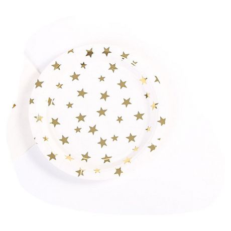 Феникс-Презент Тарелки Феникс-Презент Белые с золотыми звездами, 23 см, 6 шт.