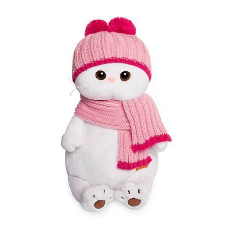 Budi Basa Мягкая игрушка Budi Basa Кошечка Ли-Ли в розовой шапке с шарфом, 24 см