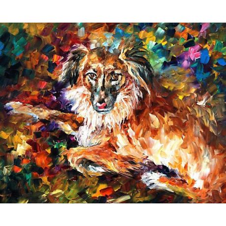 Color KIT Алмазная картина-раскраска Color KIT "Породистый пёс", 40х50 см