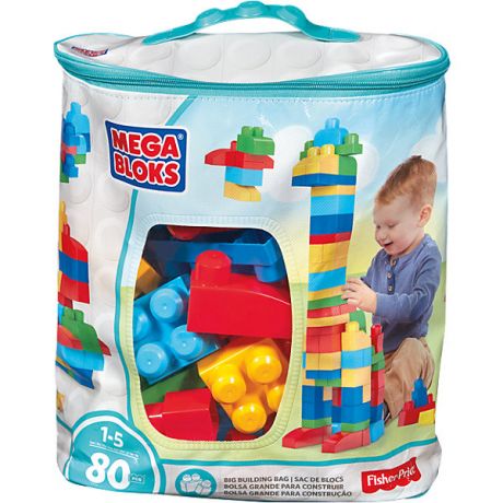 Mattel Конструктор Mega Blocks First Builders, 80 деталей