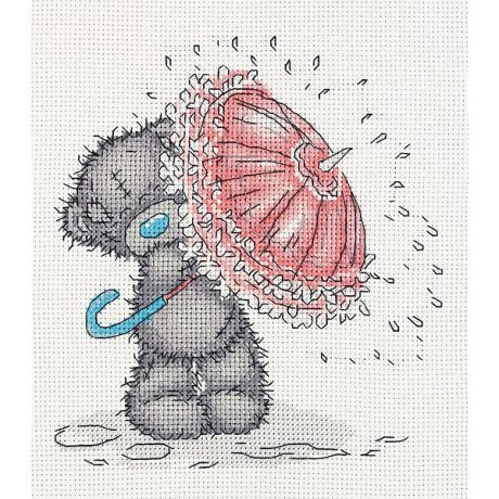 Klart Набор для вышивания мулине Klart "Tatty Teddy с зонтиком", 17,5х19,5 см
