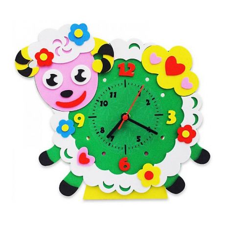 Color KIT Набор для творчества Color KIT "Часы из фоамирана" Овечка, 24х24 см