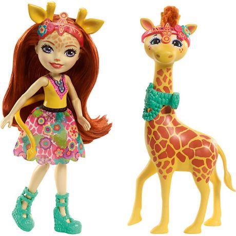 Mattel Кукла Enchantimals "С большими зверюшками" Джиллиана Жирафка и Паул