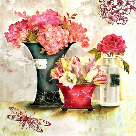 Color KIT Алмазная картина-раскраска Color KIT "Розовый аромат", 40х40 см