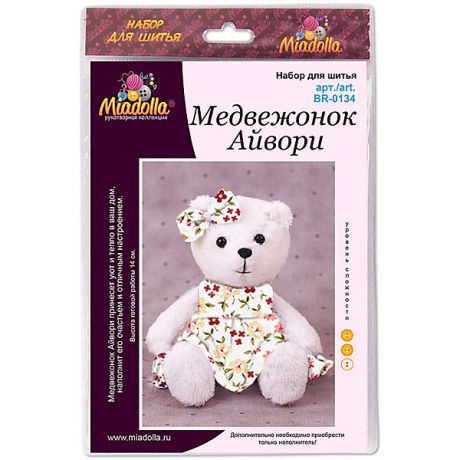 Miadolla Набор для шитья игрушек Miadolla "MiMi Мир" Медвежонок Айвори