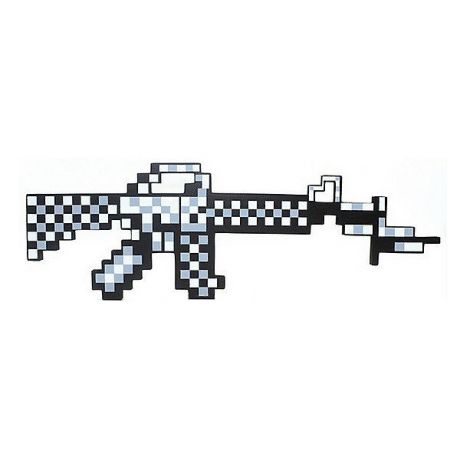 Pixel Crew Пиксельный автомат, серый, 62 см, Minecraft