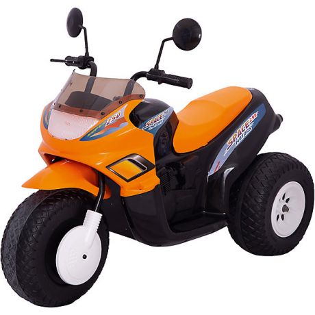 Пламенный мотор Трехколесный мотоцикл Пламенный мотор "Спейс" 103 см, оранжевый, 2*6 В