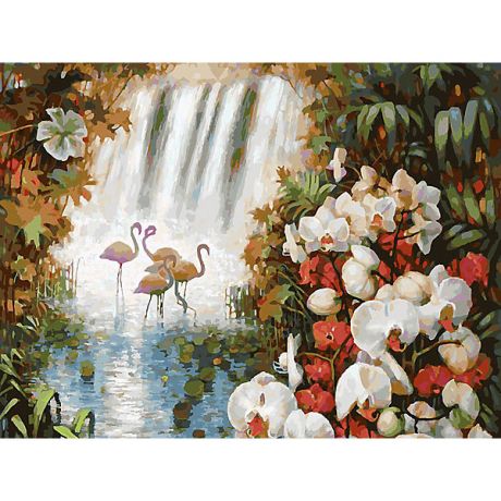 Белоснежка Картина по номерам Белоснежка «Райский сад», 30x40 см