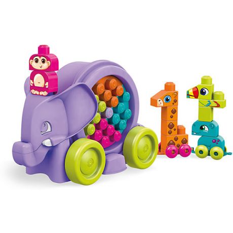 Mattel Конструктор Mega Bloks "Неуклюжий слон", фиолетовый