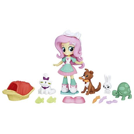 Hasbro Игровой набор с мини-куклой Equestria Girls "Пижамная вечеринка", Флаттершай