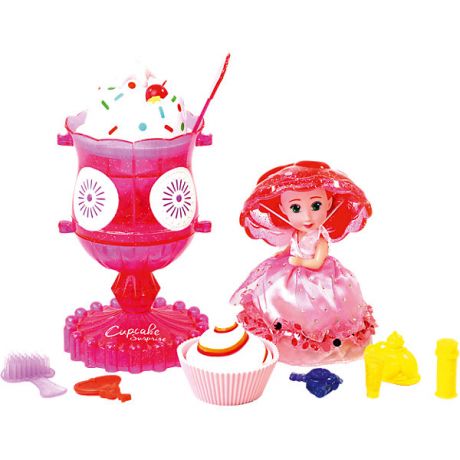 Emco Игровой набор Cupcake Sunrise «Мороженое-туалетный столик с куклой-капкейк»