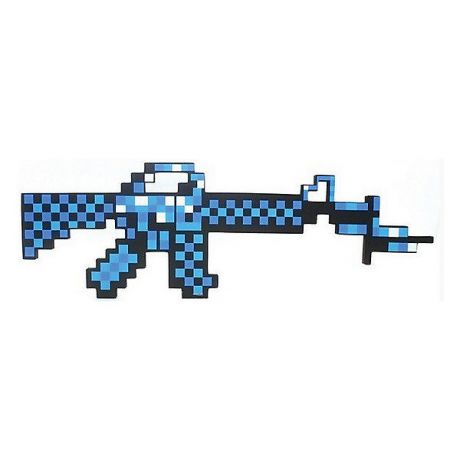 Pixel Crew Пиксельный автомат, синий, 62 см, Minecraft