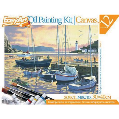 Фантазер EasyArt Набор для живописи масляными красками № 5 "Вечерняя гавань"