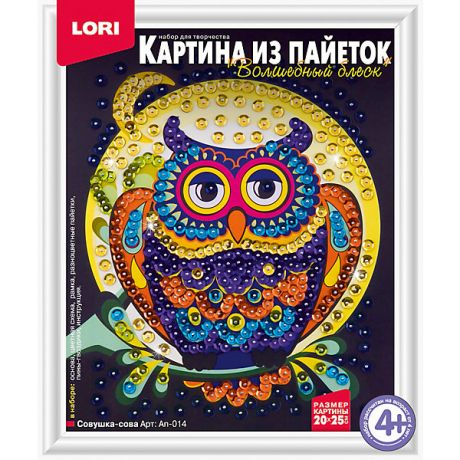 LORI Картина из пайеток "Совушка-сова", LORI