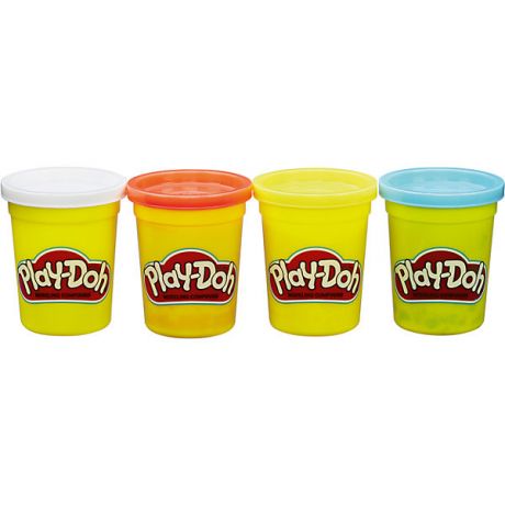 Hasbro Набор пластилина Play-Doh Яркие цвета, 4 баночки