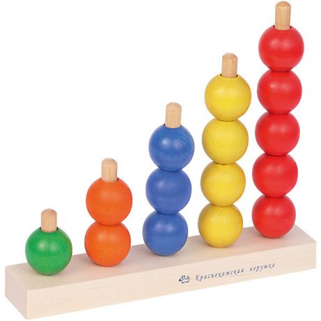 Краснокамская игрушка Деревянная пирамидка Краснокамская игрушка "Радуга"