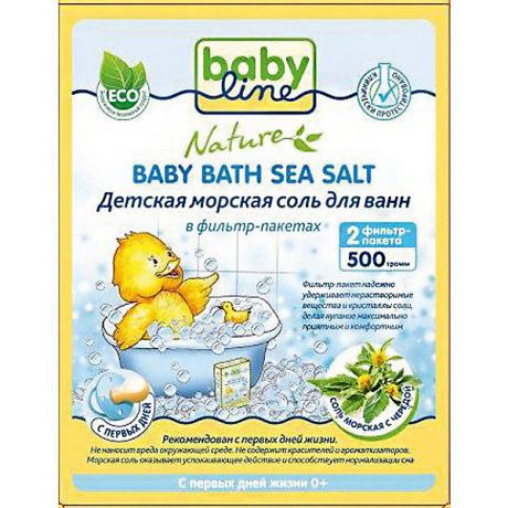 Babyline Детская морская соль для ванн с чередой, Babyline, 500 гр.