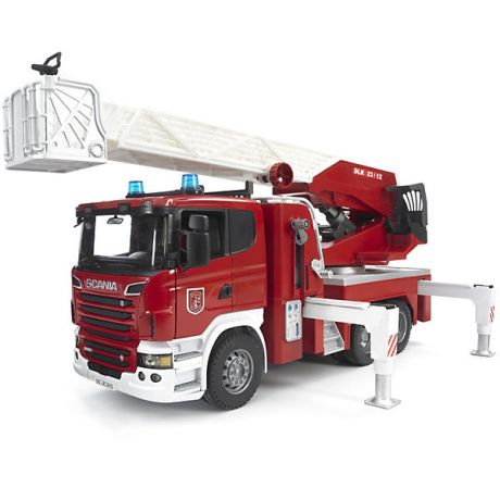 Bruder Пожарная машина Bruder Scania с выдвижной лестницей и помпой