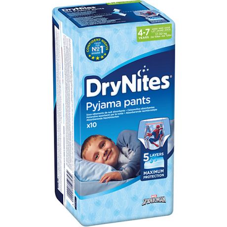 HUGGIES Трусики Huggies DryNites для мальчиков 4-7 лет, 17-30 кг, 10 шт.