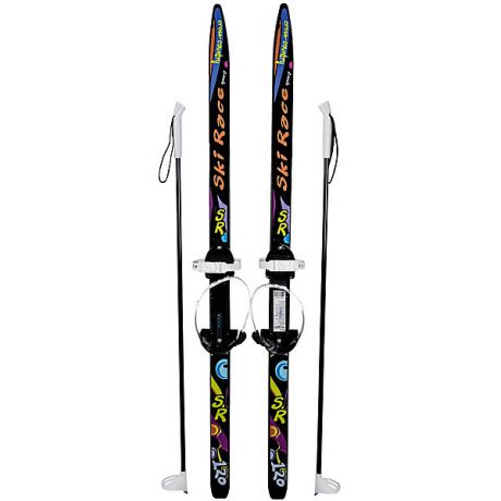 Цикл Лыжи с палками подростковые Олимпик "Ski Race" 120/100 см