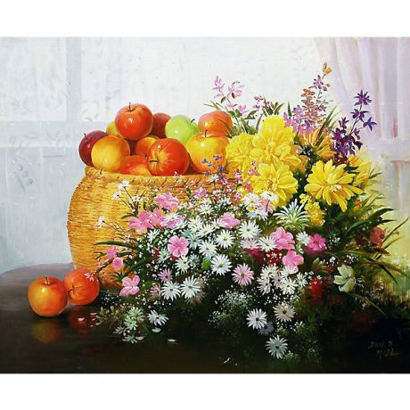 Molly Картина по номерам Molly "Сунг Ли" Натюрморт с яблоками, 40х50 см
