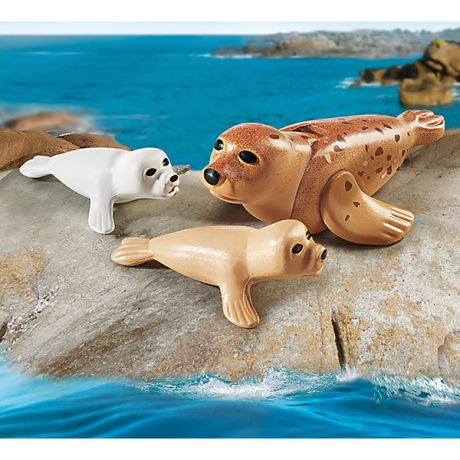 PLAYMOBIL® Игровой набор Playmobil Тюлень с детенышами, 3 детали