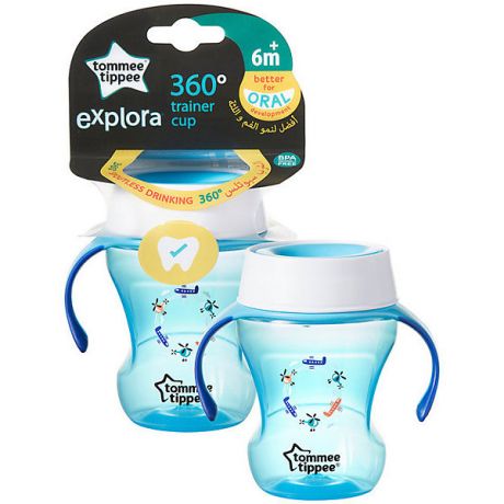 Tommee Tippee Чашка-непроливайка Tommee Tippee "Explora 360 Trainer" от 6 мес, голубая