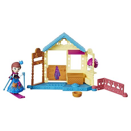 Hasbro Игровой набор с мини-куклой Disney Princess Холодное сердце "Королевские спальни" Анна со спа салоном