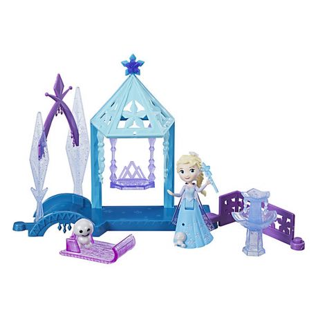 Hasbro Игровой набор с мини-куклой Disney Princess Холодное сердце "Королевские спальни" Эльза с домиком