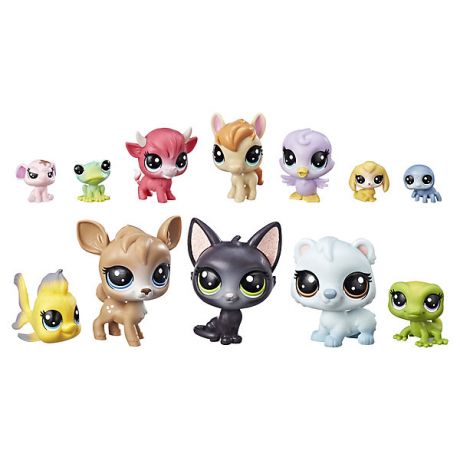Hasbro Игровой набор Littlest Pet Shop "12 счастливых петов" Донат