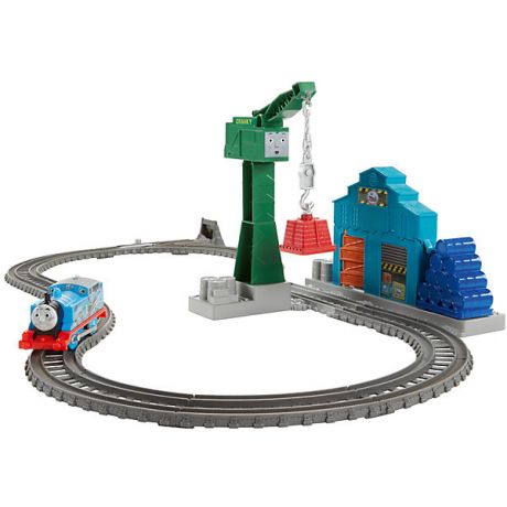 Mattel Набор с паровозиком Томасом и подъемным краном Крэнки, Томас и его друзья