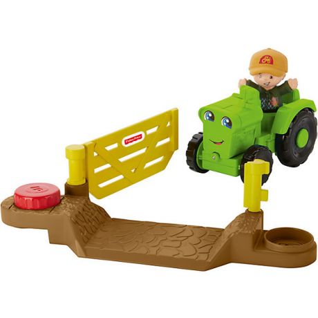 Mattel Транспортное средство Fisher-Price Little People Helpful Harvester Tractor