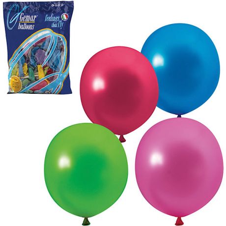 Веселая Затея Воздушные шары Веселая затея, 100 шт, металлик
