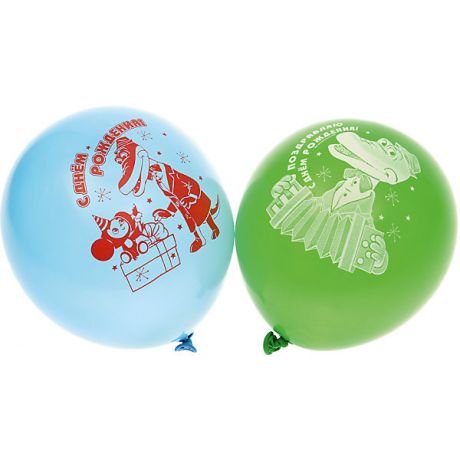 Belbal Воздушные шары Belbal с рисунком "День рождения, Чебурашка" 50 шт
