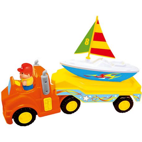 Kiddieland Развивающая игрушка Kiddieland "Трейлер с яхтой"