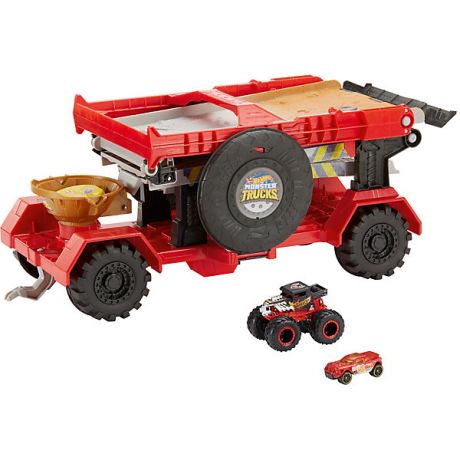 Mattel Автотрек Hot Wheels Monster Trucks Передвижная трасса для гонок