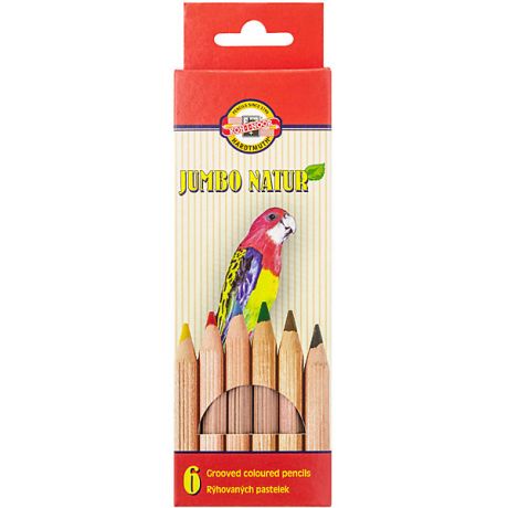 Koh-i-noor Набор цветных карандашей KOH-I-NOOR "Jumbo Natur", 6 цветов