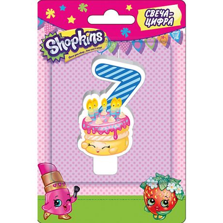 Росмэн Свеча-цифра 7, 8 см, Shopkins