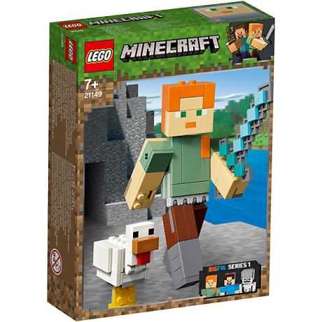 LEGO Конструктор LEGO Minecraft 21149: Большие фигурки, Алекс с цыплёнком