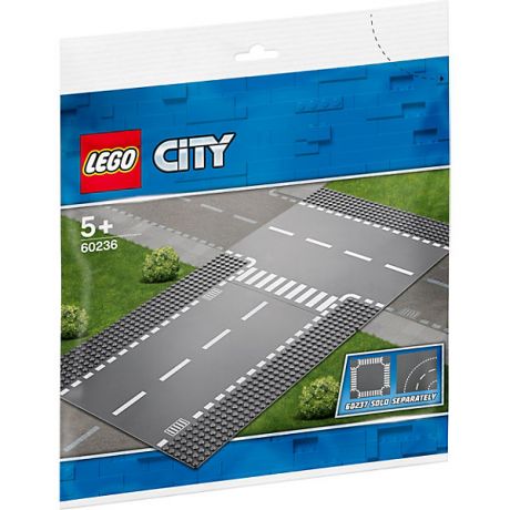 LEGO Конструктор LEGO City Supplementary 60236: Прямой и Т-образный перекрёсток