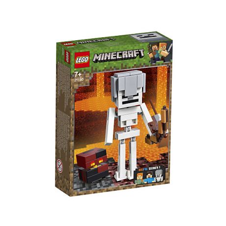 LEGO Конструктор LEGO Minecraft 21150: Большие фигурки, Скелет с кубом магмы