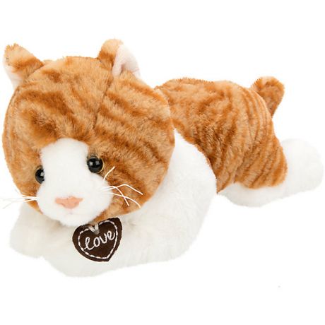 Fluffy Family Мягкая игрушка Fluffy Family "Кошка Лежебока", 28 см, бело-коричневая