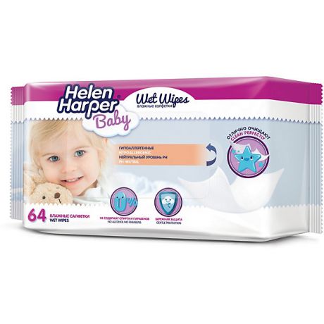 Helen Harper Детские влажные салфетки Helen Harper Baby 64 шт