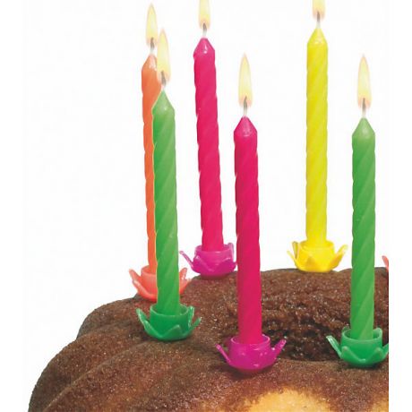 Susy Card Свечи для торта Susy Card с подсвечниками 12 шт., разноцветные