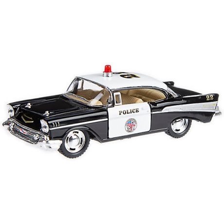 Serinity Toys Коллекционная машинка Serinity Toys Chevrolet Bel Air Полиция, чёрно-белая