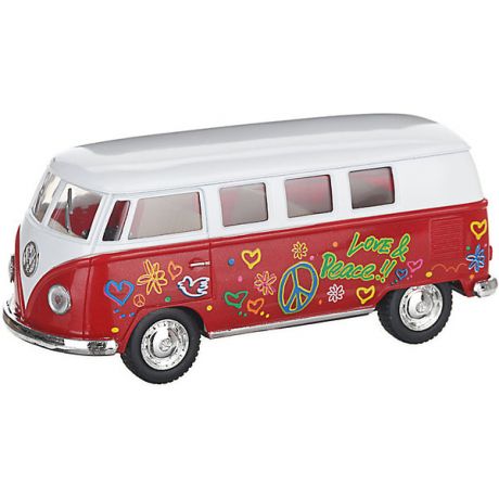 Serinity Toys Металлический автобус Serinity Toys Volkswagen Classical раскрашенный, красная