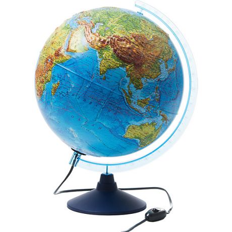 Globen Интерактивный глобус Земли Globen физико-политический рельефный с подсветкой, 320мм